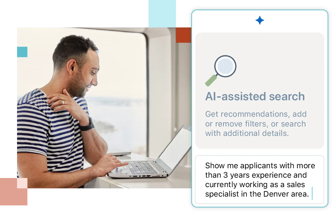 LinkedIn Recruiter AI-assisted search: 자연어로 조건을 말하면 필터와 추천을 생성하는 검색 화면
